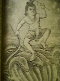 Krishna, dancing over the Cobra Head.